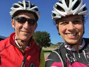 Fred and his Daughter, Sarah, riding bikes together