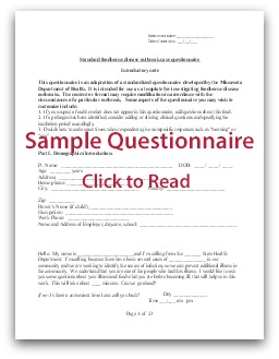 Food Poisoning Questionnaire