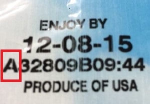 Dole Manufacturing Code