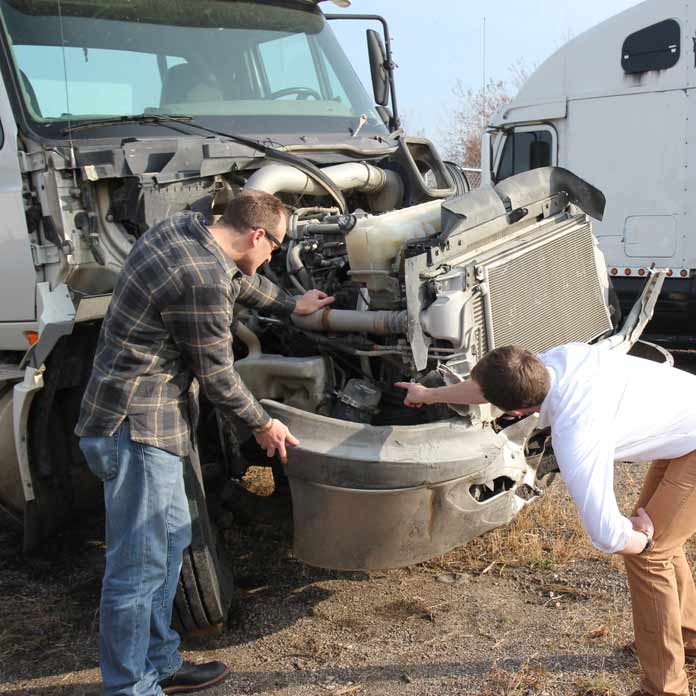 Accident Lawyers Truck Inspection