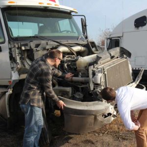 Attorneys Inspect Truck