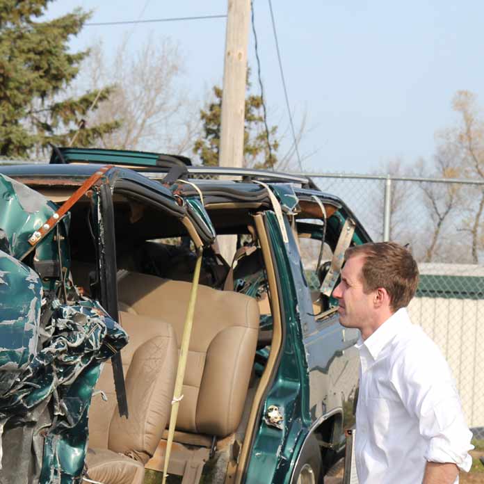 Pritzker Hageman Attorneys Performing a Vehicle Inspection