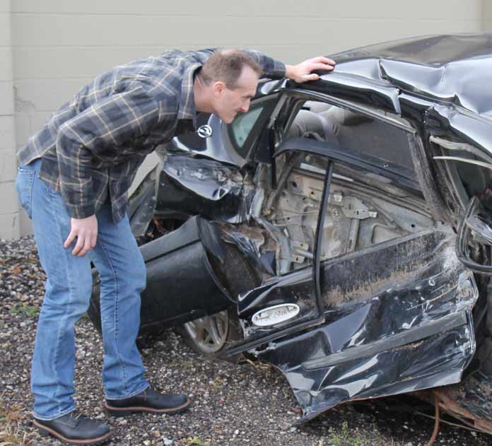 Wrecked Car Inspection