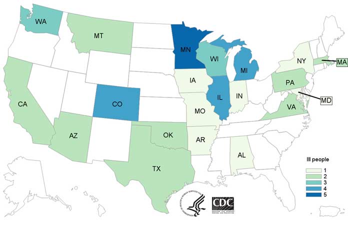 Gold Medal Flour Outbreak Map