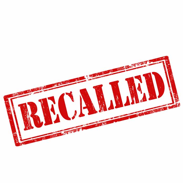Food Safety Lawyer - Recalled sign