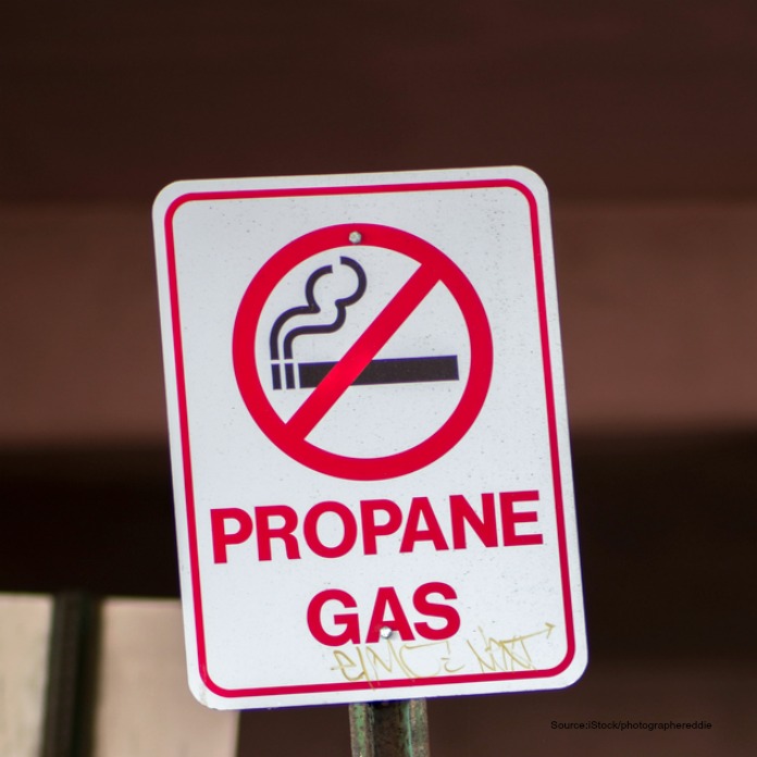 Propane Gas No Smoking Sign