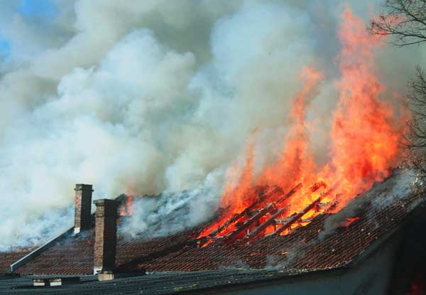 House Fire with Smoke