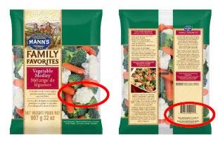 Mann Vegetable Recall FDA Image