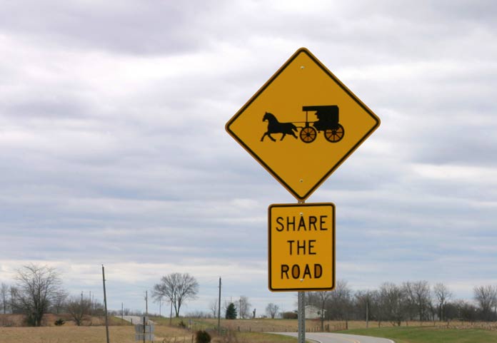 Horse and Buggy Road Sign