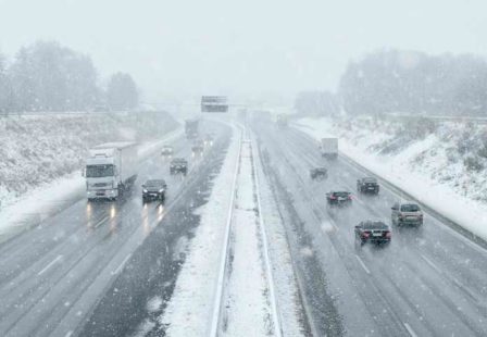 Freeway Snowstorm Accident