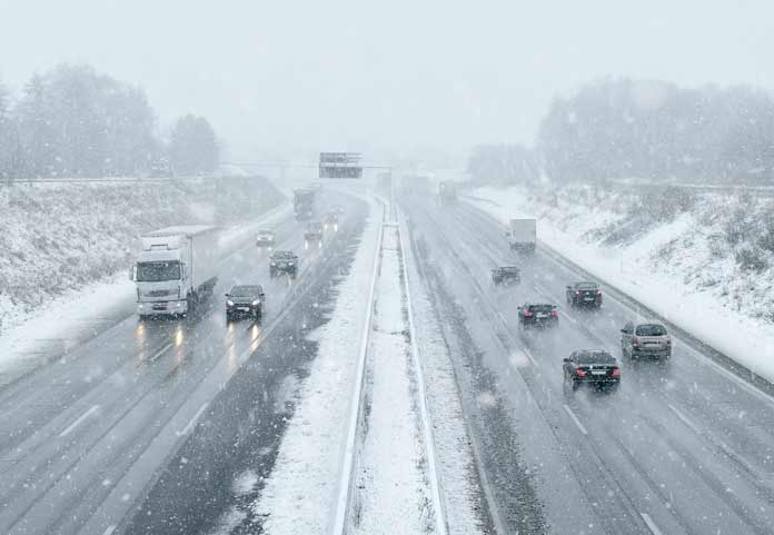 Freeway Snowstorm Accident