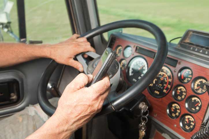 Truck Driver Using Cell Phone