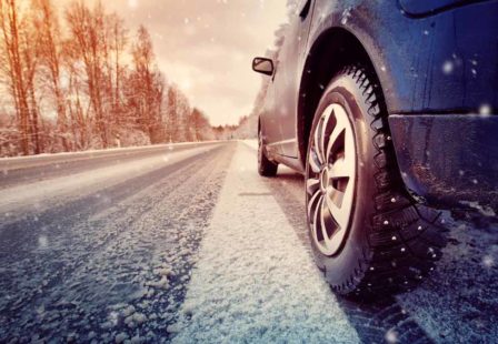 Car on Icy Road