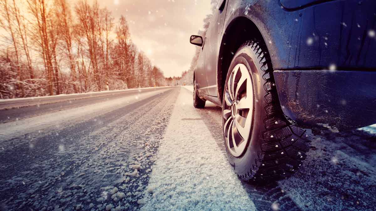 Car on Icy Road