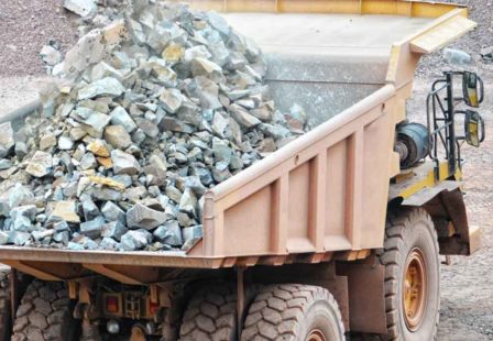 Dump Truck Hauling Rocks