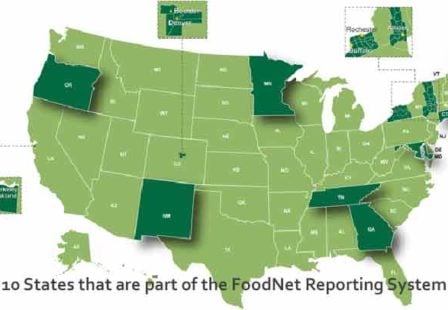 FoodNet Reporting Map