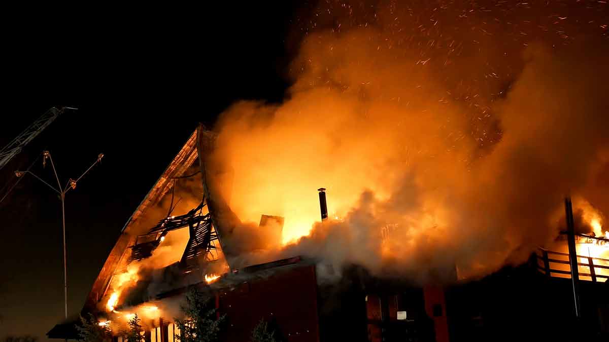 Home Burned in Fire