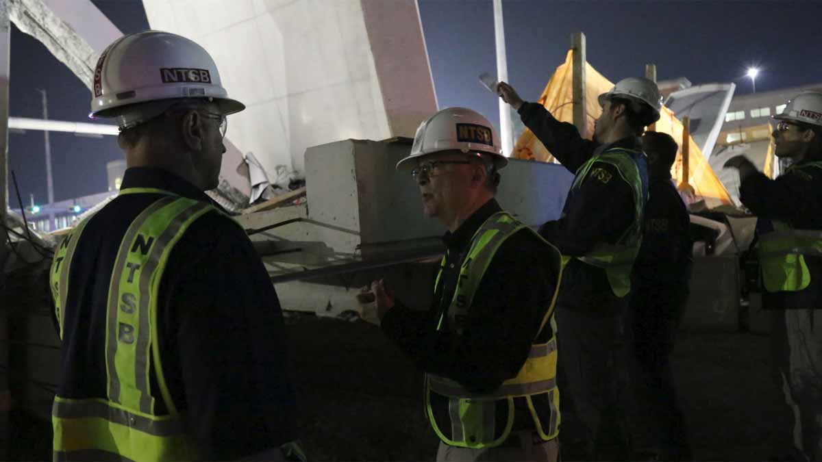 NSTB Investigators at Miami Bridge Collapse