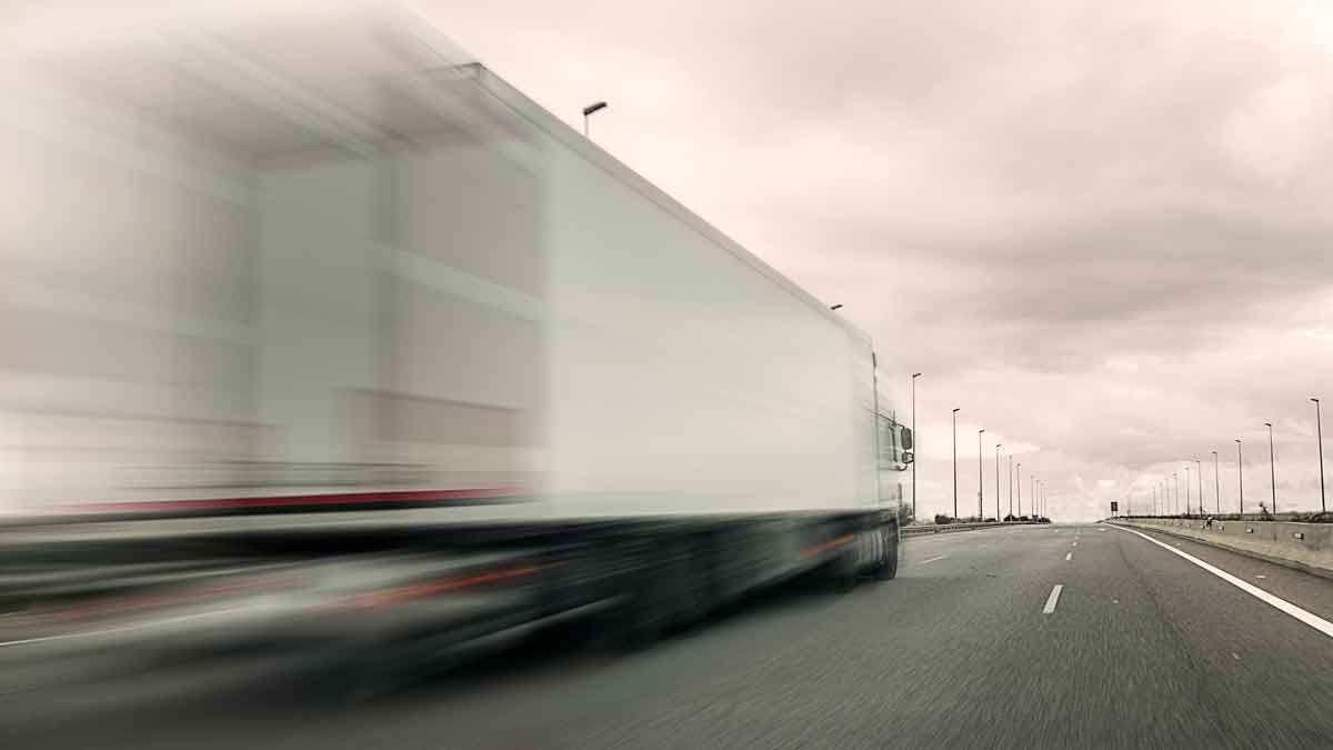 Speeding 18-Wheeler Truck