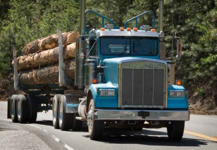 Truck Hauling Logs