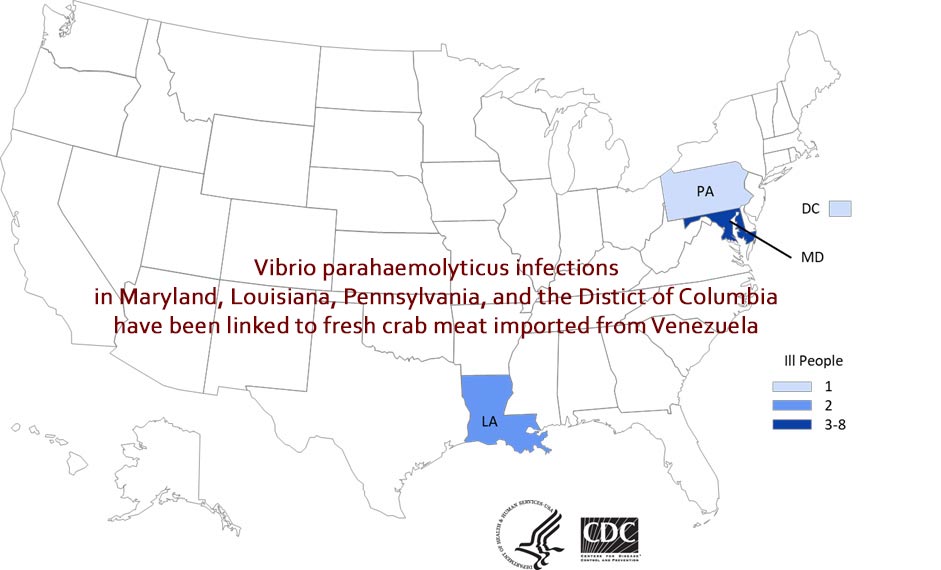 Vibrio Crab Outbreak in MD, LA, PA, DC 2018