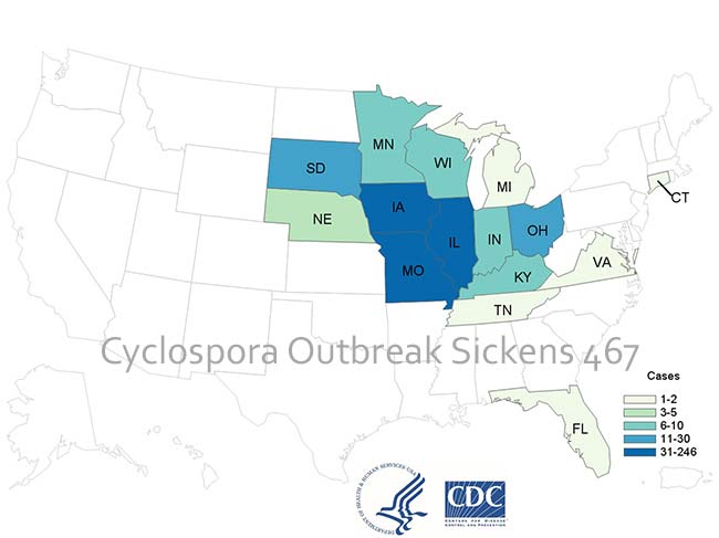 McDonalds and Fresh Express Cyclospora Outbreak