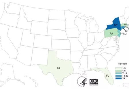 Salmonella Outbreak Lawyer: Papaya Outbreak Map From CDC