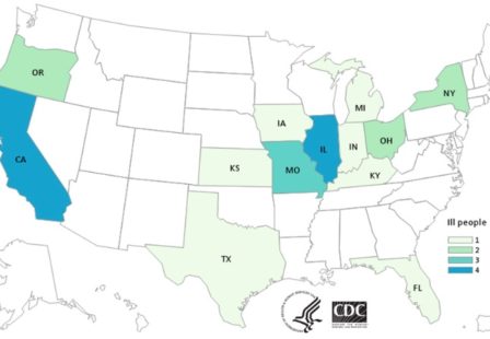 Listeria Lawyer CDC Listeria Outbreak Map 8:23:19