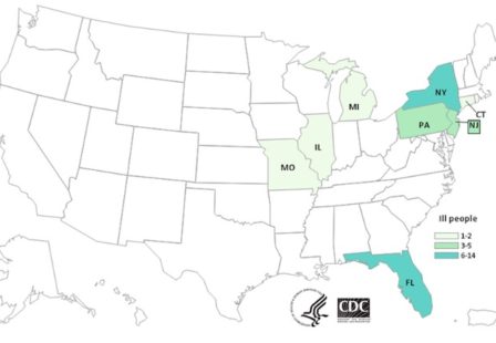 E. coli Lawyer Ground Bison E. coli Outbreak Final CDC Map