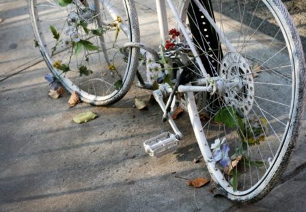 ghost bike honoring killed bicyclists