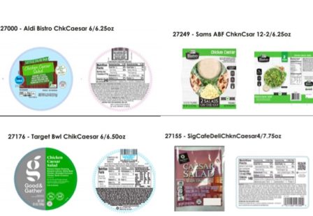 E.coli lawyer- Aldi, Target, Sam's Club, Albertsons, Safeway, Vons E.coli Salad Recall Chicken Caesar Collage