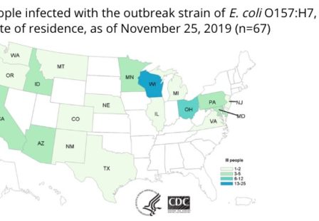 E. coli lawyer - romaine outbreak CDC map 11:26:19