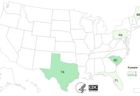 Listeria lawyer- CDC map of hard boiled egg outbreak