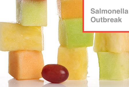 Salmonella lawyer- Stacks of melon, pineapple with grape