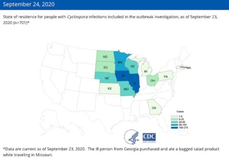 Cyclospora outbreak CDC final map