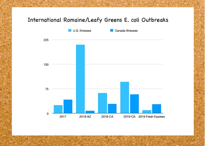 E. coli lawyer- International Outbreaks Illnesses chart