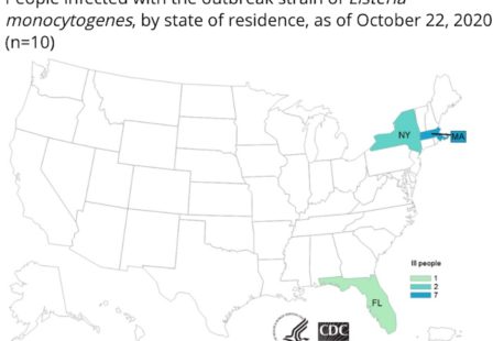 Listeria lawyer - CDC deli meat Listeria outbreak map