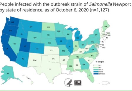 Salmonella Lawyer CDC Onion Salmonella Outbreak Final Map
