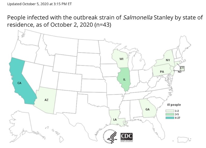 Salmonella lawyer: Salmonella Stanley wood ear mushroom outbreak CDC update 10:2:20