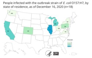 E. coli Lawyer - CDC Final Map of E. coli outbreak Unknown Source 3