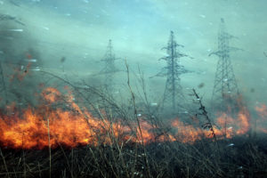 Transmission Power Line Fire