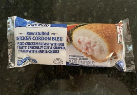 Salmonella in Kirkwood Chicken Cordon Bleu sold at ALDI