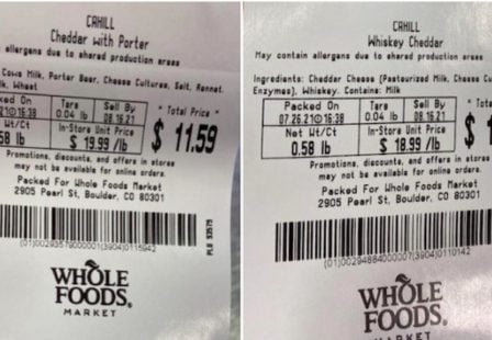 Cahill cheese Listeria recall at Whole Foods