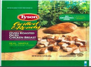 Tyson cooked chicken Listeria recall