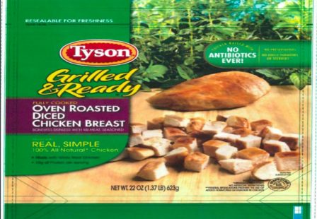 Tyson cooked chicken Listeria recall