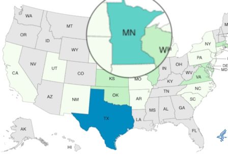 cdc Salmonella oranienburg map mn