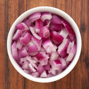 Diced red onion