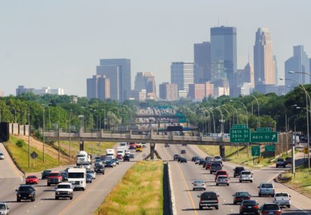 cars on minnesota highway