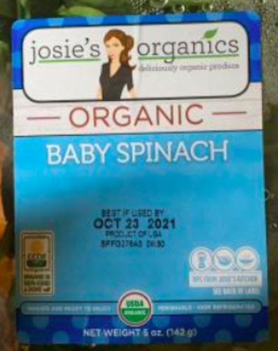 Josie's organics baby spinach E. coli outbreak