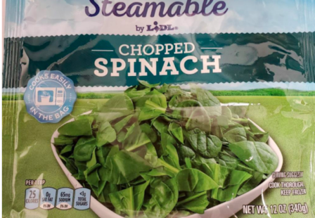 Lidl Steamable Chopped Spinach